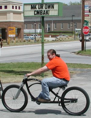 Patrick on a cruiser!